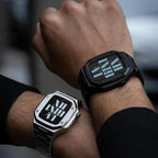 The Executive - Stainless Steel Apple Watch Mod With Rubber Watch Band - Nalani - Fashion Clothing and Decor