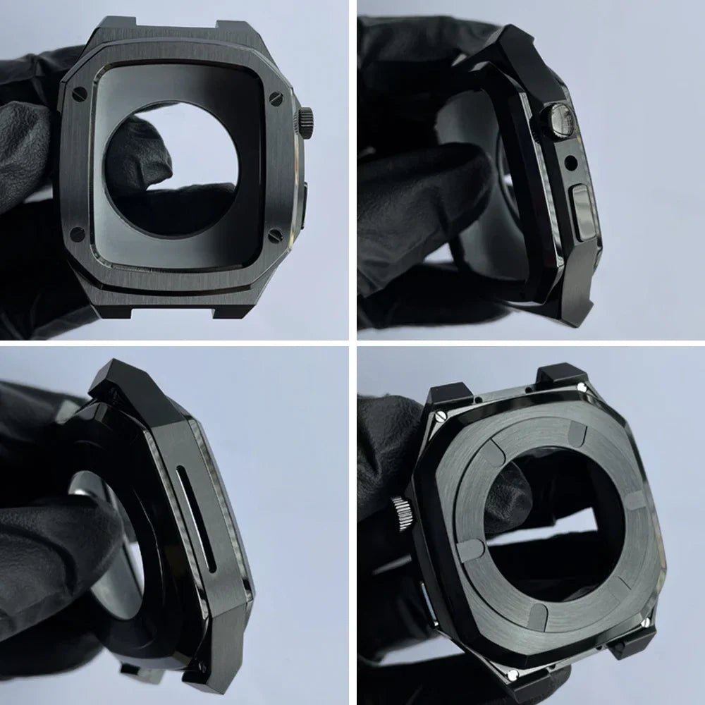 The Executive - Stainless Steel Apple Watch Mod With Rubber Watch Band - Nalani - Fashion Clothing and Decor