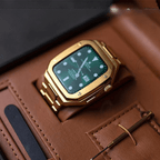 The Executive - Stainless Steel Apple Watch Mod With Rubber Watch Band - Nalani - Fashion Clothing and Decor
