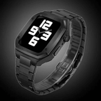 The Executive - Stainless Steel Apple Watch Mod With Rubber Watch Band - Nalani - Fashion Clothing and Decor