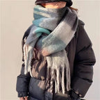 Thick Colorful Cashmere Wool Scarf for Warm Winter Days - Nalani - UK Fashion Clothing and Decor
