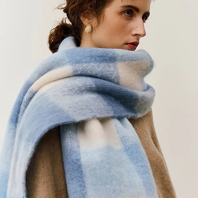 Thick Colorful Cashmere Wool Scarf for Warm Winter Days - Nalani - UK Fashion Clothing and Decor