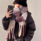 Thick Colorful Cashmere Wool Scarf for Warm Winter Days - Nalani - UK Fashion Clothing and Decor