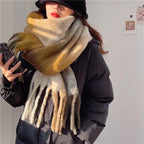Thick Colorful Cashmere Wool Scarf for Warm Winter Days - Nalani - UK Fashion Clothing and Decor
