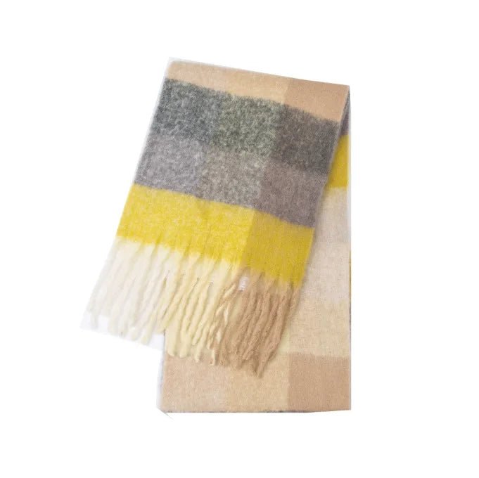 Thick Warm Cashmere Rainbow Scarf For Cozy Winter Days - Nalani - UK Fashion Clothing and Decor