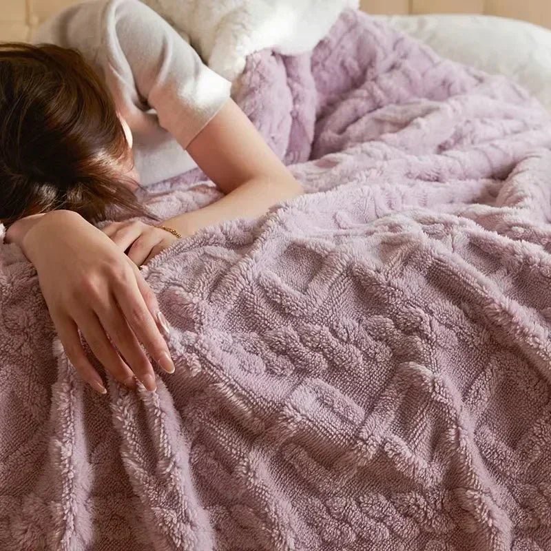 Thick Winter Lambswool Blanket – Sherpa Fleece Throw Blanket for Couch & Bed, Warm & Cozy, 4 Sizes – WarmWool - Nalani - Fashion Clothing and Decor