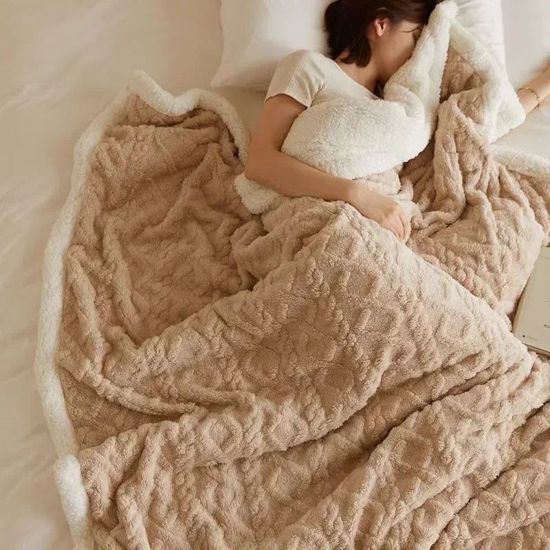 Thick Winter Lambswool Blanket – Sherpa Fleece Throw Blanket for Couch & Bed, Warm & Cozy, 4 Sizes – WarmWool - Nalani - Fashion Clothing and Decor