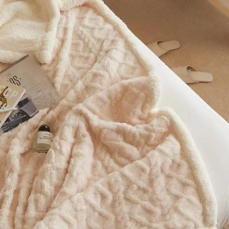 Thick Winter Lambswool Blanket – Sherpa Fleece Throw Blanket for Couch & Bed, Warm & Cozy, 4 Sizes – WarmWool - Nalani - Fashion Clothing and Decor