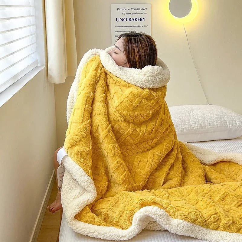 Thick Winter Lambswool Blanket – Sherpa Fleece Throw Blanket for Couch & Bed, Warm & Cozy, 4 Sizes – WarmWool - Nalani - Fashion Clothing and Decor