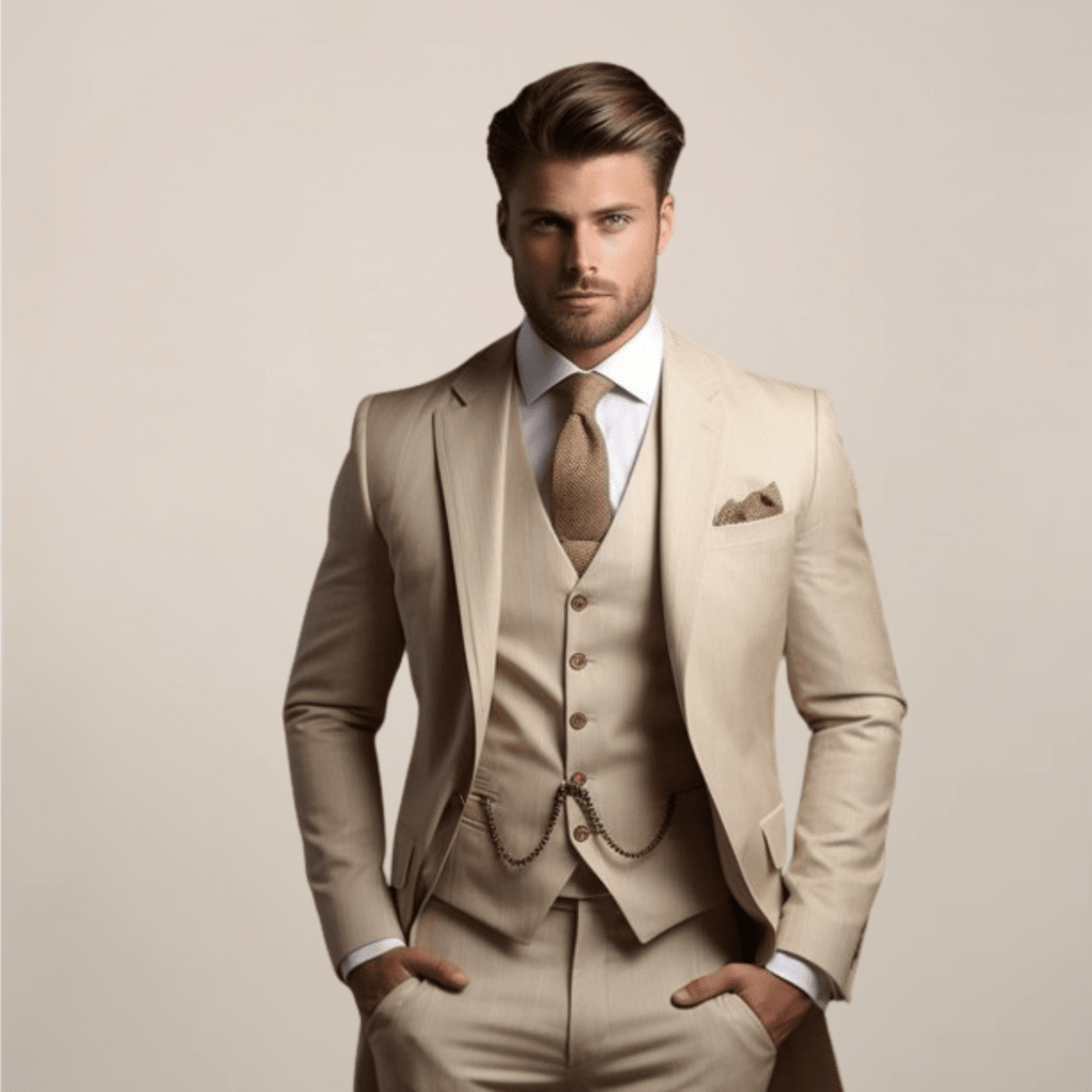Three-Piece Men's Blazer With Waistcoat - Nalani - Fashion Clothing and Decor