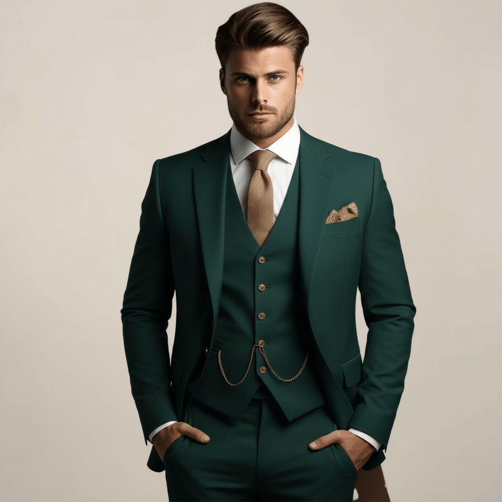 Three-Piece Men's Blazer With Waistcoat - Nalani - Fashion Clothing and Decor