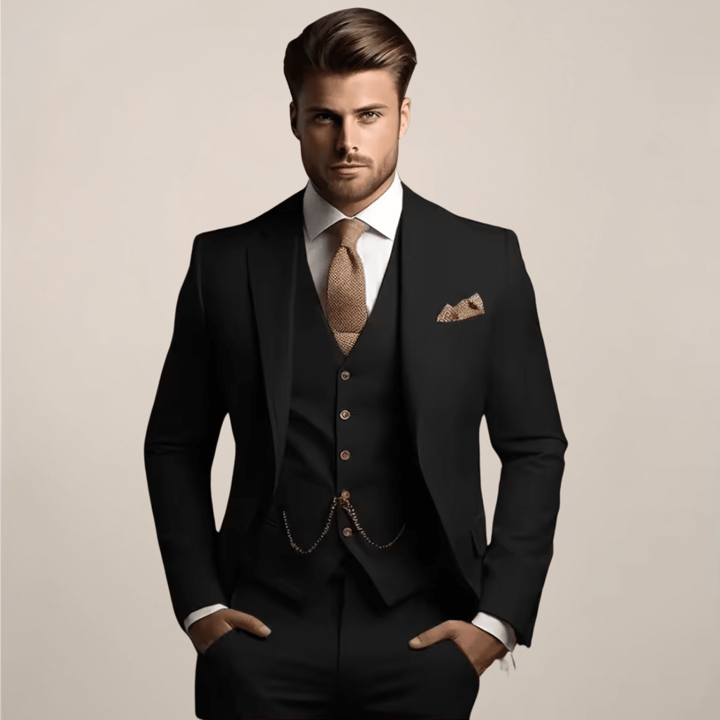 Three-Piece Men's Blazer With Waistcoat - Nalani - Fashion Clothing and Decor