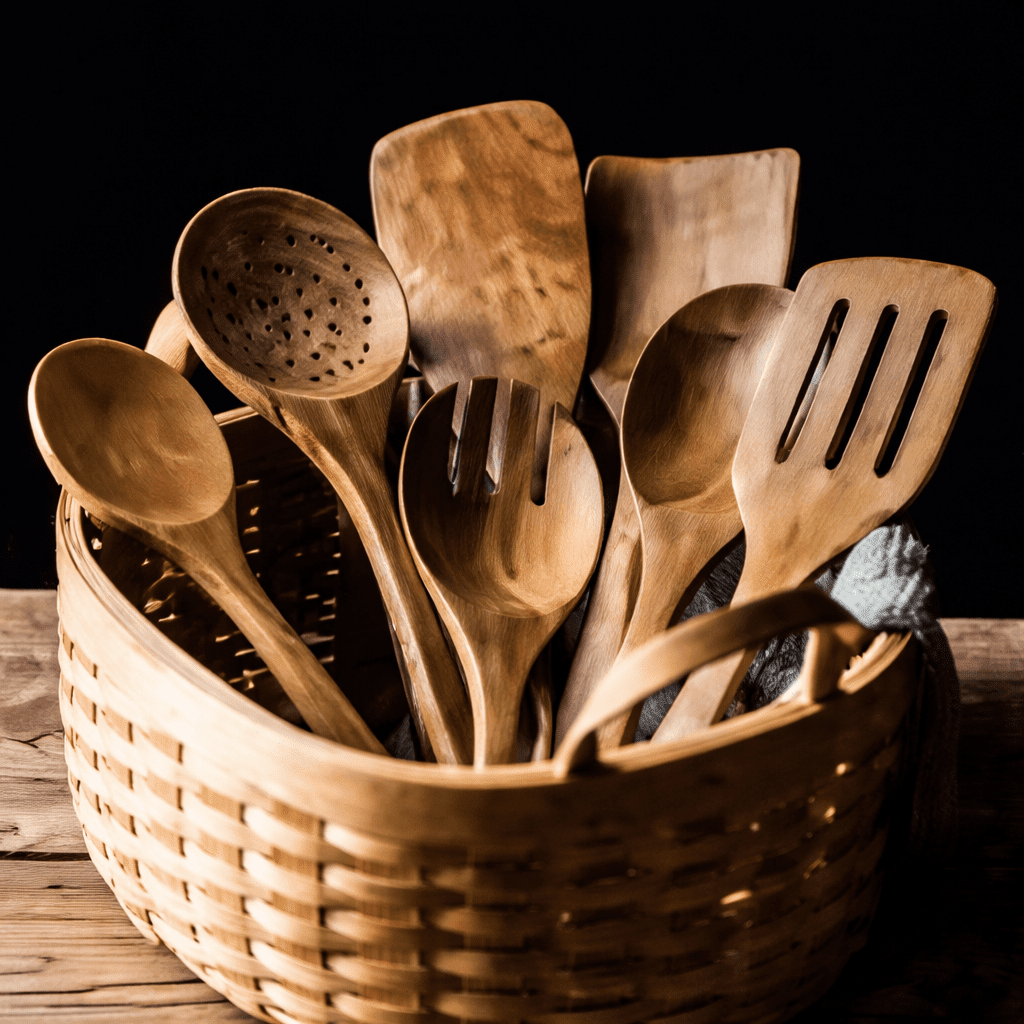 Traditional Japanese Wooden Kitchen Utensils (7-Piece) – Natural Unfinished Wooden Spoons & Spatulas for Cooking - Nalani - Fashion Clothing and Decor