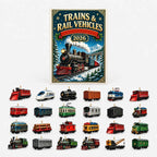 Train Advent Calendar – 24 Train Acrylic Ornaments from Steam Locomotive to Freight Car, for Kids & Train Lovers - Nalani - Fashion Clothing and Decor