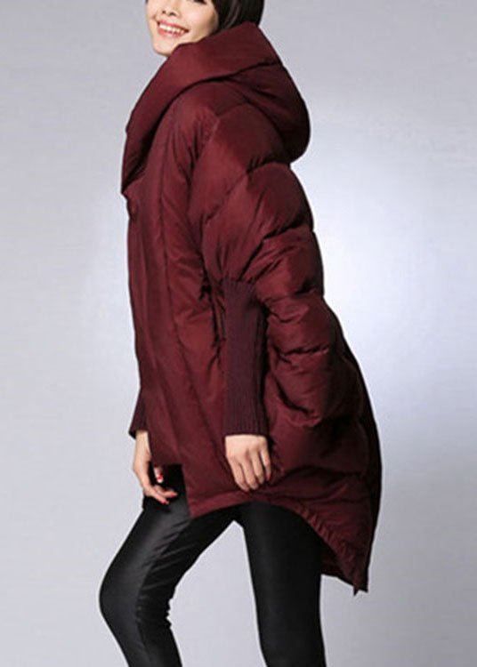 Trendy Down Coat With Hood And Cape Sleeves Puffer Jacket - Nalani - UK Fashion Clothing and Decor