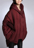 Trendy Down Coat With Hood And Cape Sleeves Puffer Jacket - Nalani - UK Fashion Clothing and Decor