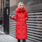 Trendy Midi Womens Coat With Faux Fur Collar Plus Size - Nalani - UK Fashion Clothing and Decor
