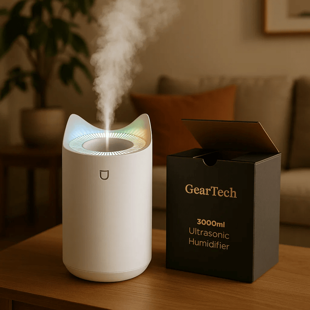 Ultrasonic Humidifier – 3L Cool Mist Humidifier for Bedroom & Office, 3 Mist Levels, Up to 24 Hours, Quiet – AeroMist - Nalani - Fashion Clothing and Decor