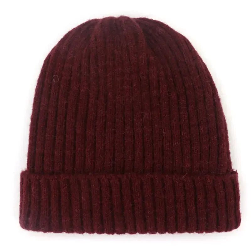 Unisex Wool Blend Striped Knit Beanie Winter Ski Cap - Nalani - UK Fashion Clothing and Decor