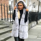 Urban Hooded Sleeveless Vest for Women Casual Winter Wear - Nalani - UK Fashion Clothing and Decor
