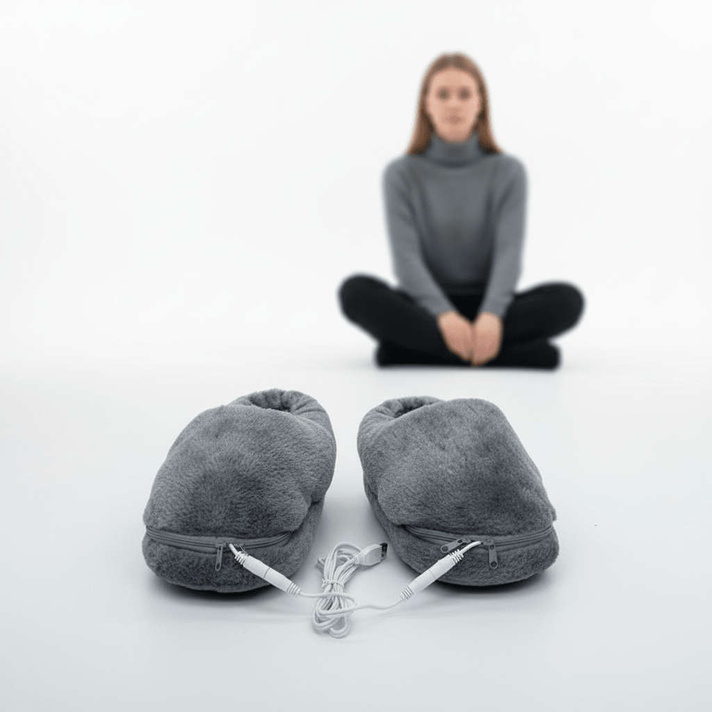 USB Heated Slippers – Electric Heated House Shoes with Soft Plush Lining, Unisex, 3 Colors, EU 35–46 - Nalani - Fashion Clothing and Decor