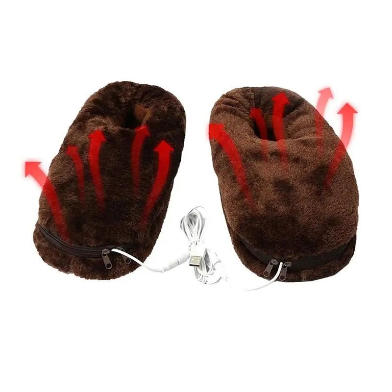USB Heated Slippers – Electric Heated House Shoes with Soft Plush Lining, Unisex, 3 Colors, EU 35–46 - Nalani - Fashion Clothing and Decor
