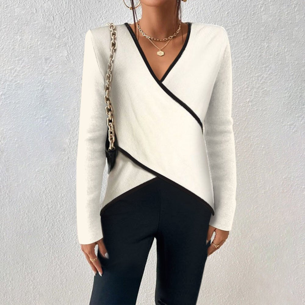 V - neck Sweater For Women Luxury Knit Timeless Cozy Fit Everyday - Nalani - Fashion Clothing and Decor