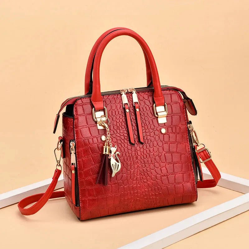 Vegan Leather Crocodile Design Bag For Women - Nalani - UK Fashion Clothing and Decor