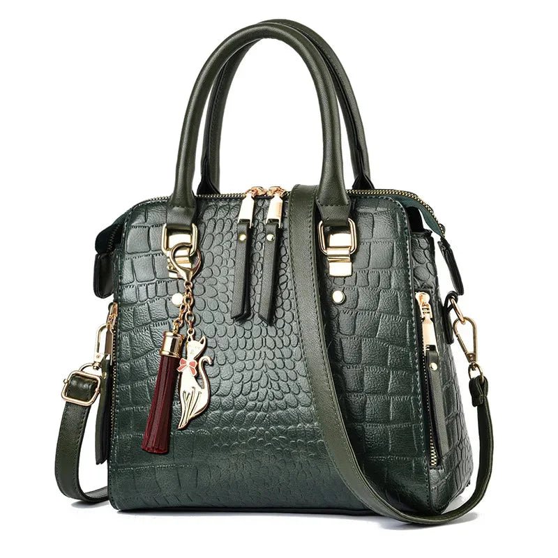 Vegan Leather Crocodile Design Bag For Women - Nalani - UK Fashion Clothing and Decor