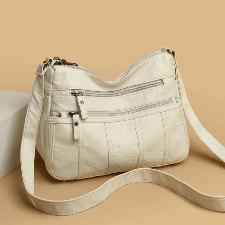 Vegan Leather Crossbody Bag For Everyday Use With Pockets - Nalani - UK Fashion Clothing and Decor