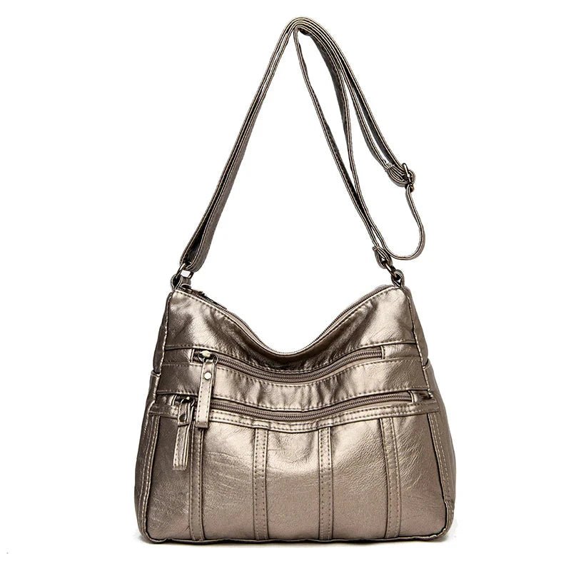 Vegan Leather Crossbody Bag For Everyday Use With Pockets - Nalani - UK Fashion Clothing and Decor