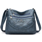 Vegan Leather Crossbody Bag With Secure Zipper Pockets - Nalani - UK Fashion Clothing and Decor