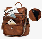 Vegan Leather Womens Backpack With Gift Bag Padded Straps - Nalani - UK Fashion Clothing and Decor
