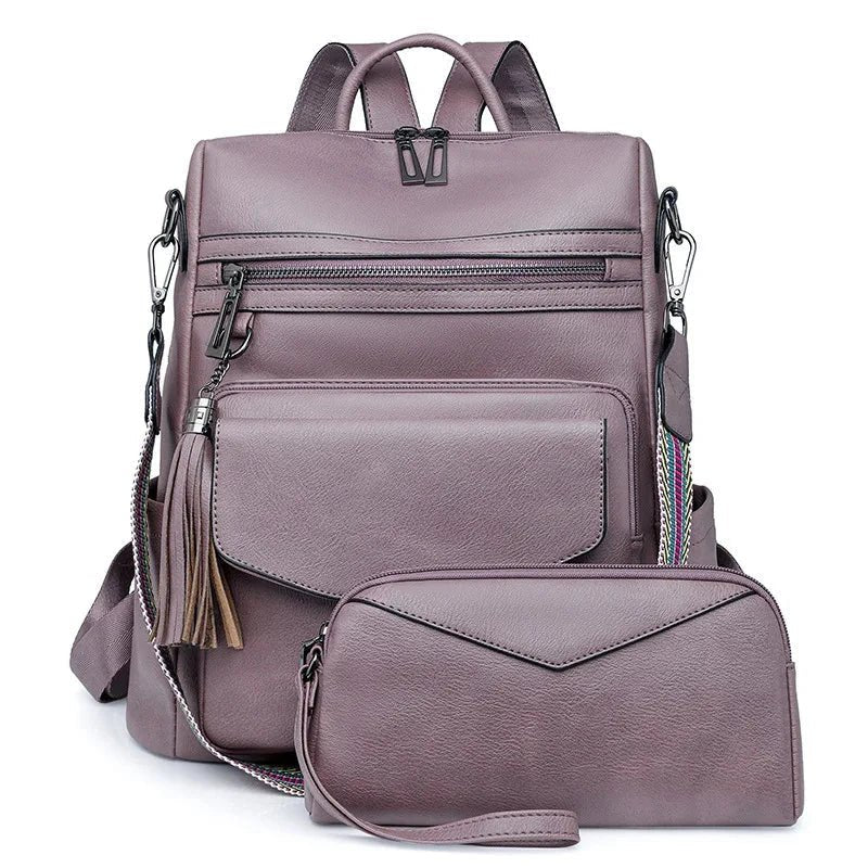 Vegan Leather Womens Backpack With Gift Bag Padded Straps - Nalani - UK Fashion Clothing and Decor