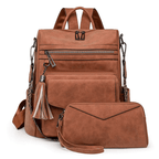 Vegan Leather Womens Backpack With Gift Bag Padded Straps - Nalani - UK Fashion Clothing and Decor