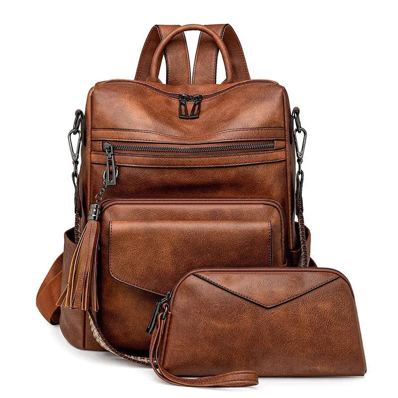 Vegan Leather Womens Backpack With Gift Bag Padded Straps - Nalani - UK Fashion Clothing and Decor