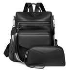 Vegan Leather Womens Backpack With Gift Bag Padded Straps - Nalani - UK Fashion Clothing and Decor