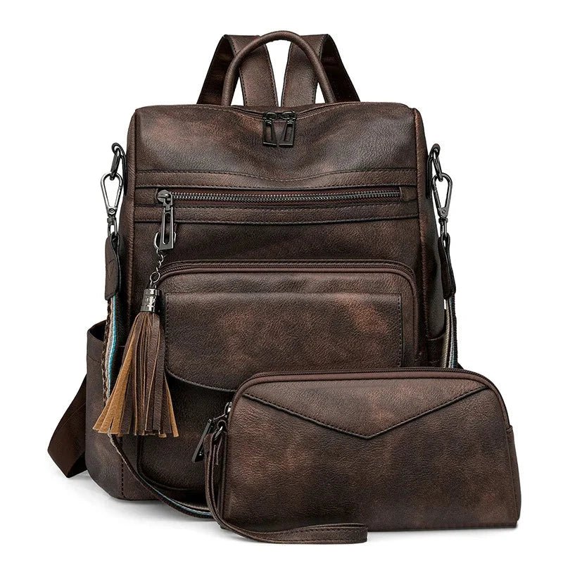 Vegan Leather Womens Backpack With Gift Bag Padded Straps - Nalani - UK Fashion Clothing and Decor