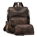 Vegan Leather Womens Backpack With Gift Bag Padded Straps - Nalani - UK Fashion Clothing and Decor