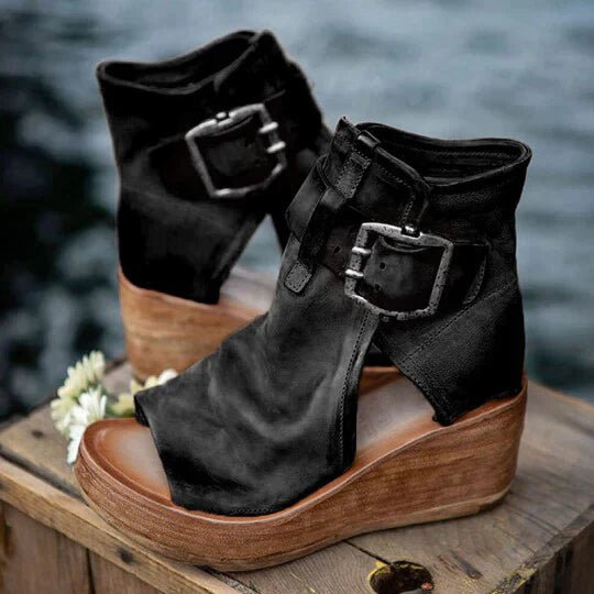 Veloura | Boho wedge heel sandals for women - Nalani - Fashion Clothing and Decor
