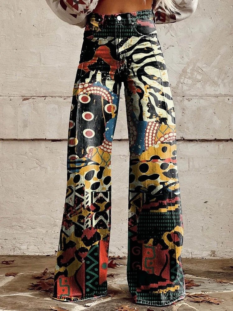 Veloura | Casual Baggy Jeans for Women | Long - Nalani - Fashion Clothing and Decor
