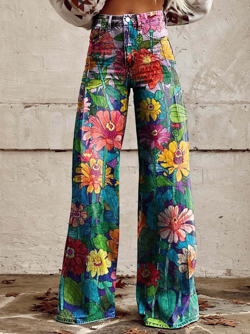 Veloura | Casual Baggy Jeans for Women | Long - Nalani - Fashion Clothing and Decor