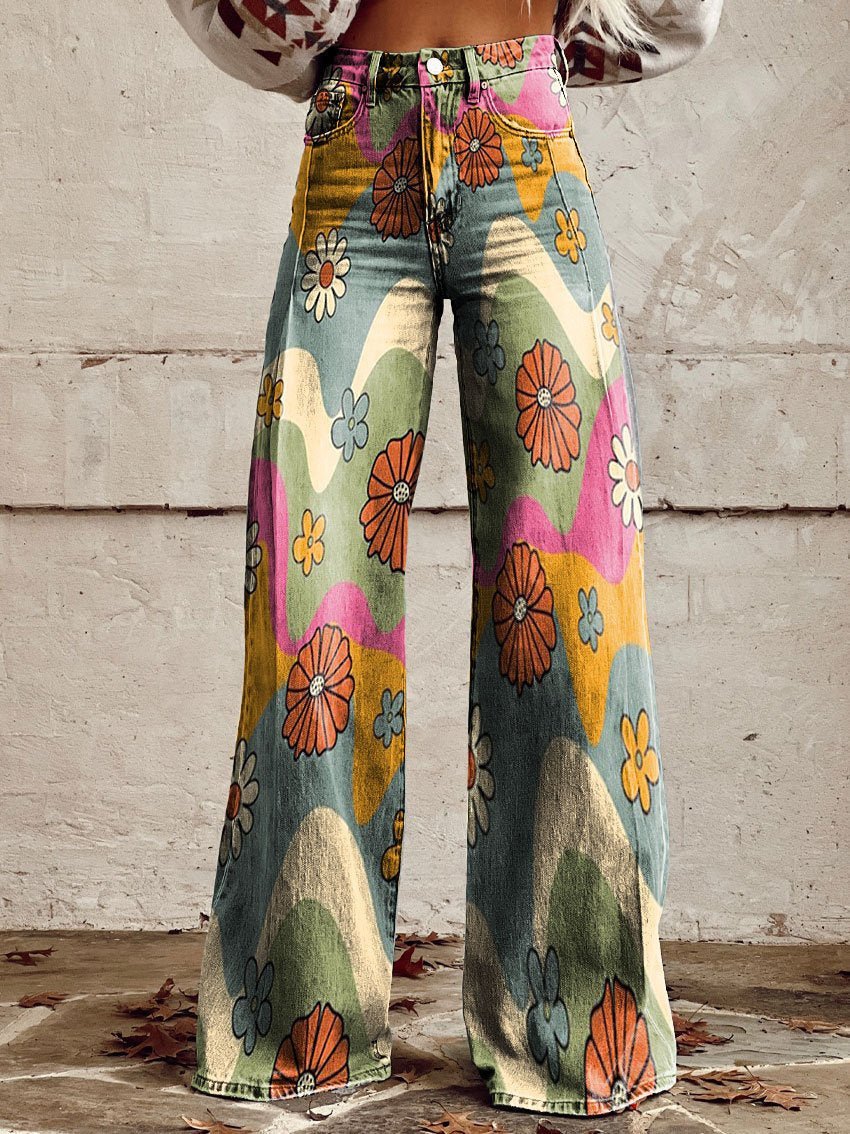 Veloura | Casual Baggy Jeans for Women | Long - Nalani - Fashion Clothing and Decor