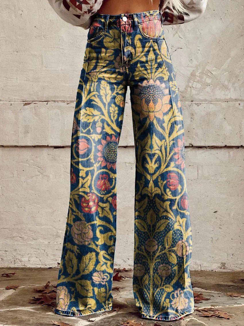 Veloura | Casual Baggy Jeans for Women | Long - Nalani - Fashion Clothing and Decor