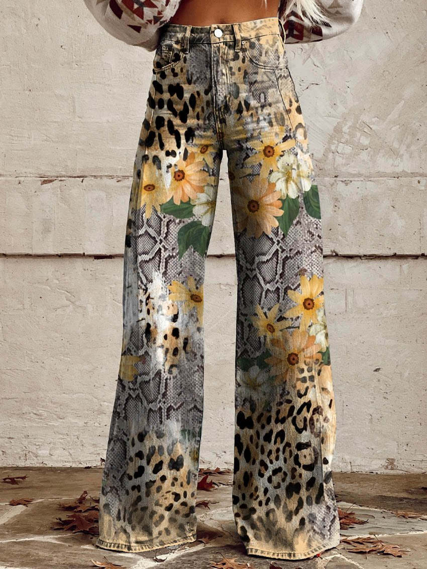 Veloura | Casual Baggy Jeans for Women | Long - Nalani - Fashion Clothing and Decor