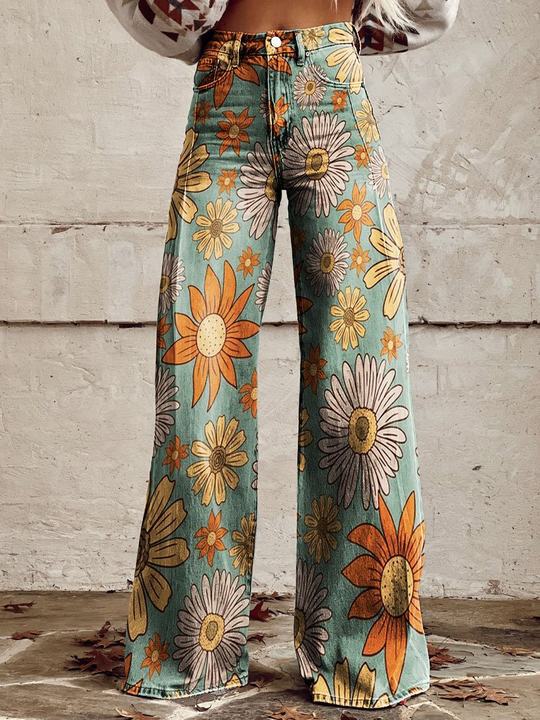 Veloura | Casual Baggy Jeans for Women | Long - Nalani - Fashion Clothing and Decor