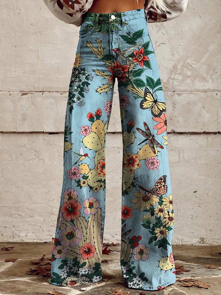 Veloura | Casual Baggy Jeans for Women | Long - Nalani - Fashion Clothing and Decor