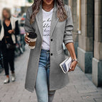 Veloura | Casual Trench Coat for Women | Long Blazer - Nalani - Fashion Clothing and Decor