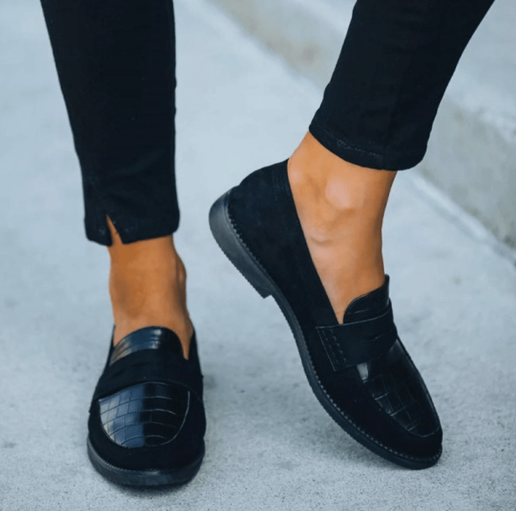 Veloura | Comfortable Black Women's Loafers - Nalani - Fashion Clothing and Decor