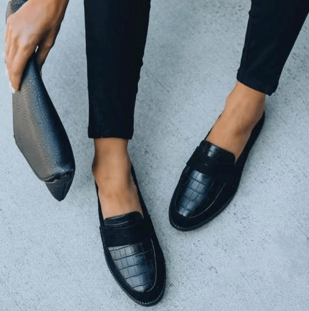 Veloura | Comfortable Black Women's Loafers - Nalani - Fashion Clothing and Decor